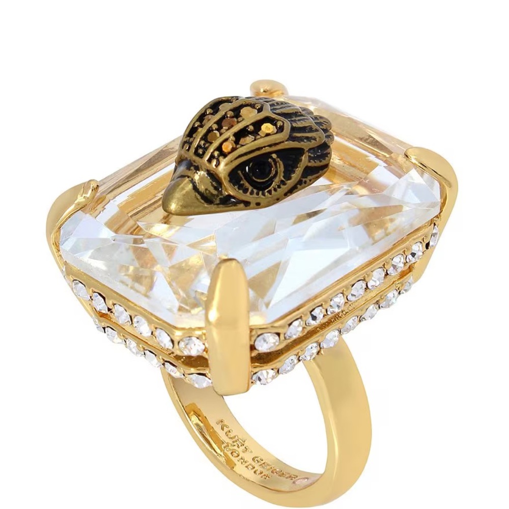 Kurt Geiger Signature Eagle Crystal Statement Cocktail Ring